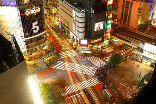 客室からの眺望「渋谷スクランブル交差点」（ｲﾒｰｼﾞ）